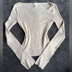 H&M rib-knit long sleeve shirt